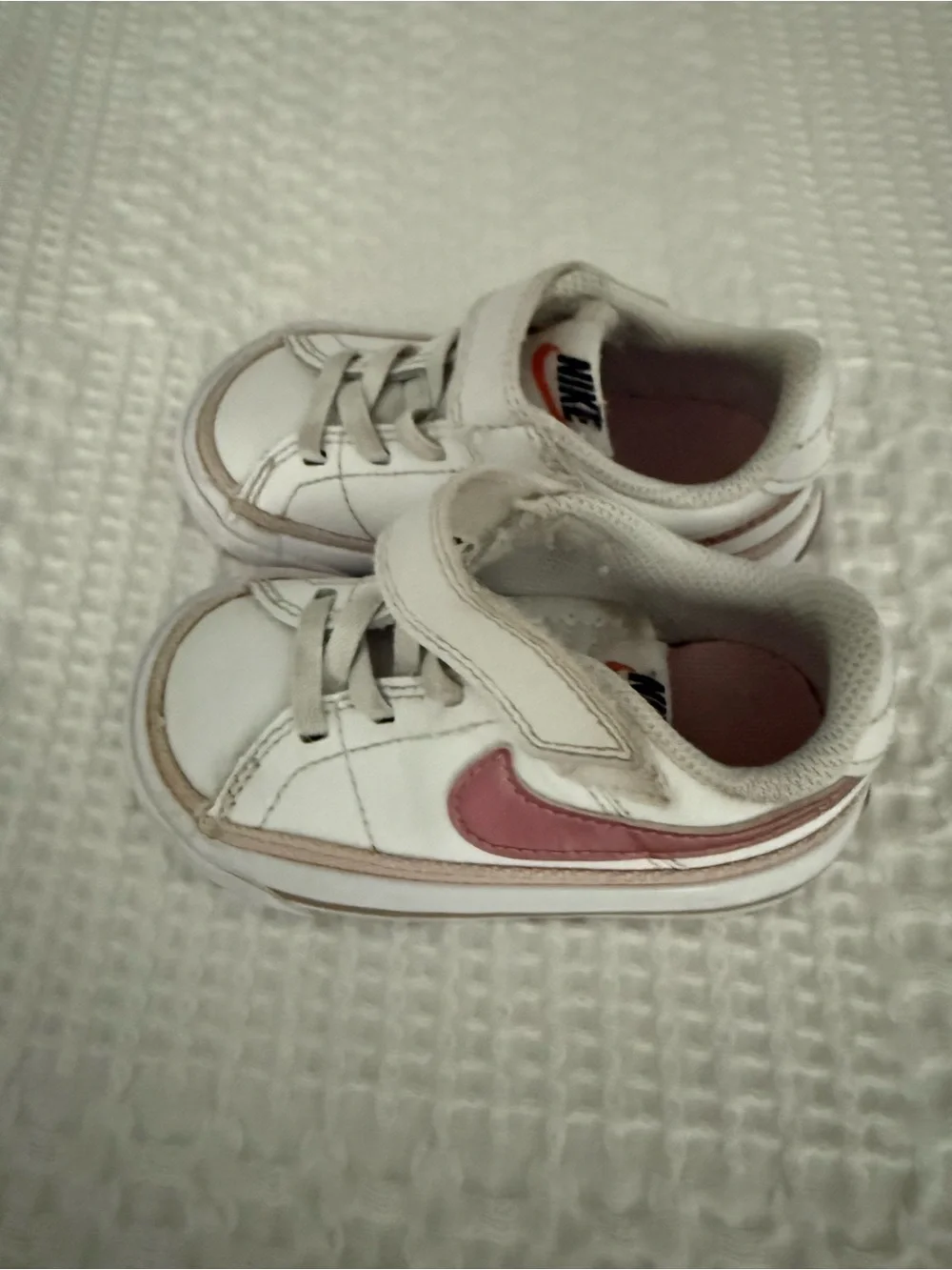 Nike Court Legacy Toddler Sneakers White Pink Hook Loop Shoes Size 5C DA5382-110